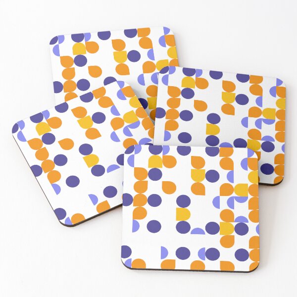 Item preview, “A geometric pattern of blue and green circles and squares, arranged with rhythmic repetition — a visual harmony between order and randomness.” designed and sold by LeGrizou.