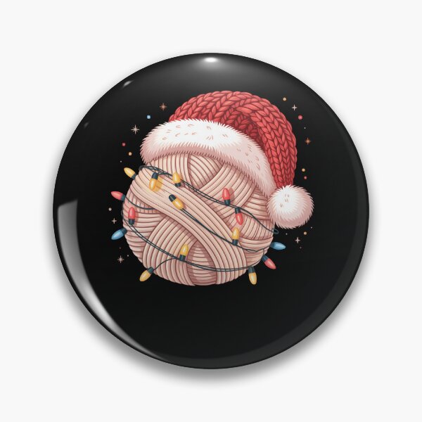 Item preview, Knitting Yarn Ball Christmas Lights Santa Hat Knitter Women designed and sold by clothesy7.