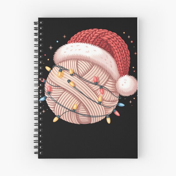 Item preview, Knitting Yarn Ball Christmas Lights Santa Hat Knitter Women designed and sold by clothesy7.
