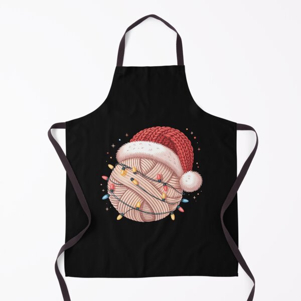Item preview, Knitting Yarn Ball Christmas Lights Santa Hat Knitter Women designed and sold by clothesy7.