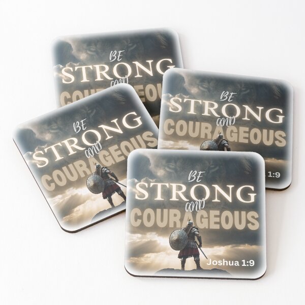 Item preview, BE STRONG AND COURAGEOUS | JOSHUA 1:9 designed and sold by Canvations.