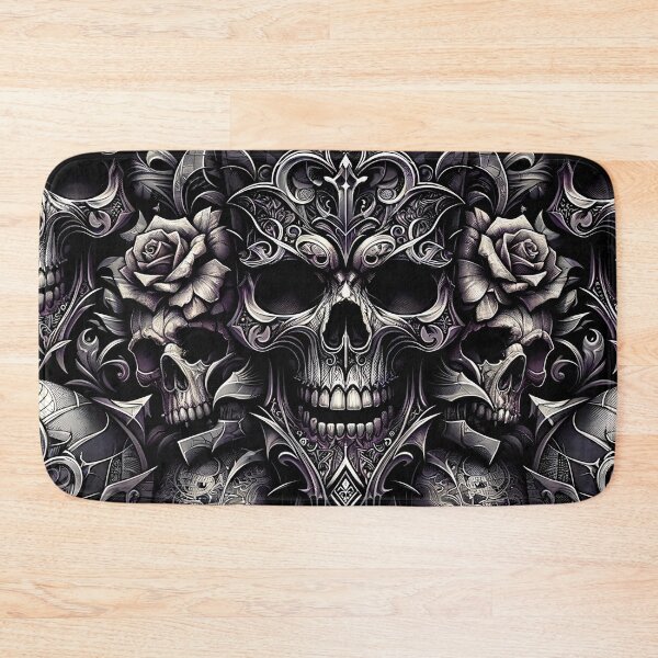 Item preview, Dark Gothic Skull Baroque Macabre Art Print designed and sold by PinUpPizzazz.
