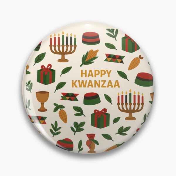 Item preview, Happy Kwanzaa Pattern - Kinara, Unity Symbols designed and sold by Myra365Art.