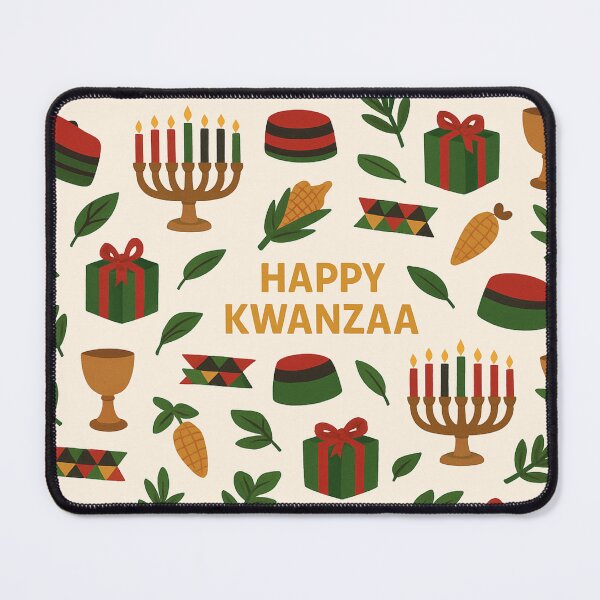 Item preview, Happy Kwanzaa Pattern - Kinara, Unity Symbols designed and sold by Myra365Art.