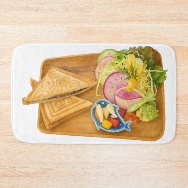 Item preview, Sandwich and Salad – Cute watercolor illustration designed and sold by Moyōna.