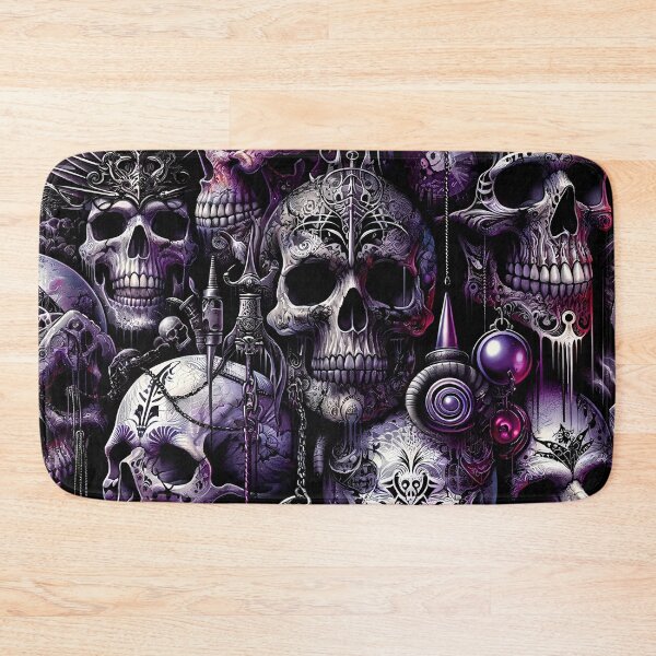 Item preview, Dark Gothic Skull Baroque Macabre Art Print designed and sold by PinUpPizzazz.
