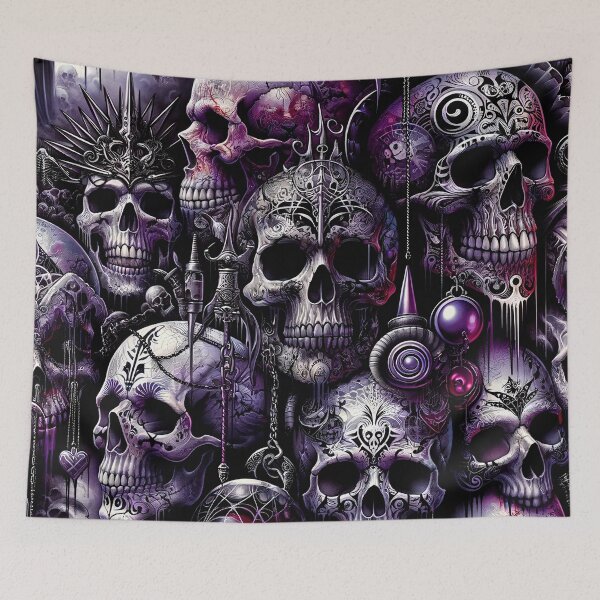 Item preview, Dark Gothic Skull Baroque Macabre Art Print designed and sold by PinUpPizzazz.