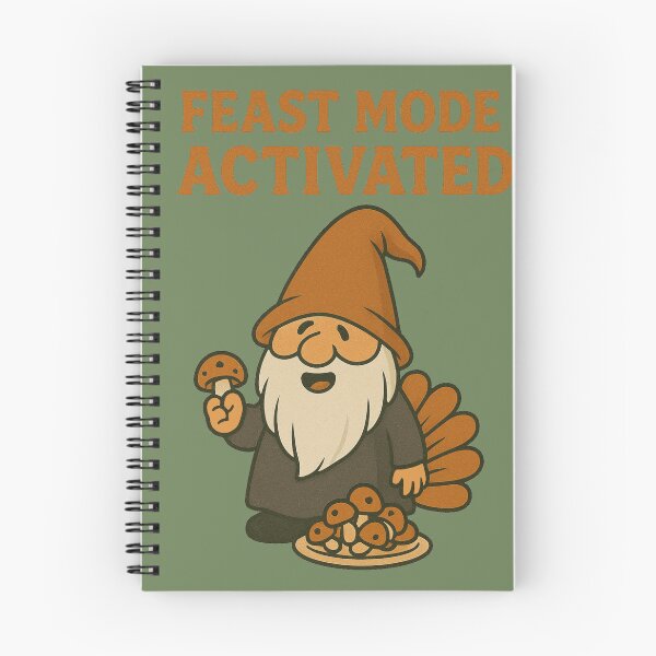 Item preview, Feast Mode Activated Gonk | Funny Thanksgiving Gnome Eating Mushrooms Cartoon Design designed and sold by BoxaroundJacks.