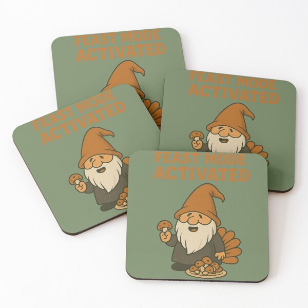 Item preview, Feast Mode Activated Gonk | Funny Thanksgiving Gnome Eating Mushrooms Cartoon Design designed and sold by BoxaroundJacks.
