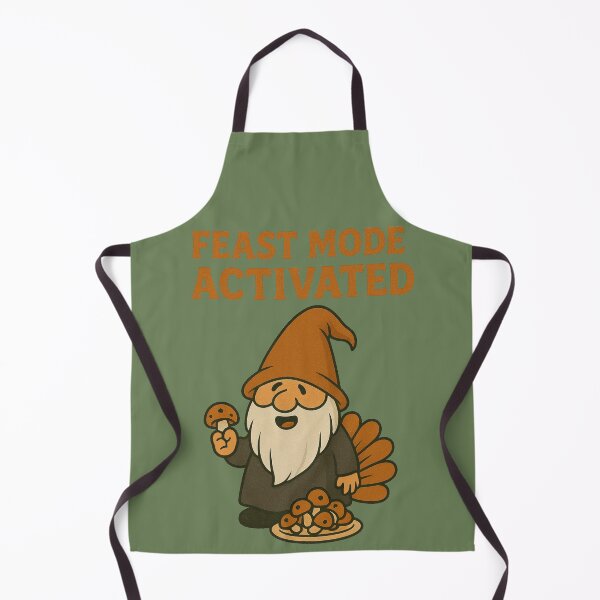 Item preview, Feast Mode Activated Gonk | Funny Thanksgiving Gnome Eating Mushrooms Cartoon Design designed and sold by BoxaroundJacks.