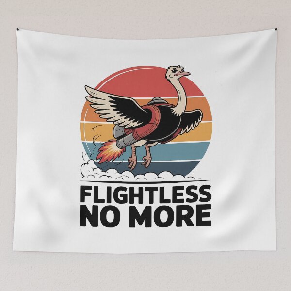 Item preview, Flying Ostrich Flightless Bird Jetpack designed and sold by k3rstman1.