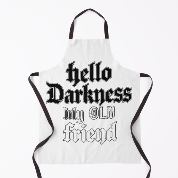 Item preview, hello darkness my old friend — Moody Minimalist Gothic Typography T‑Shirt,  Funny Shirt, Valentine Shirt gift designed and sold by GAIDREDA.