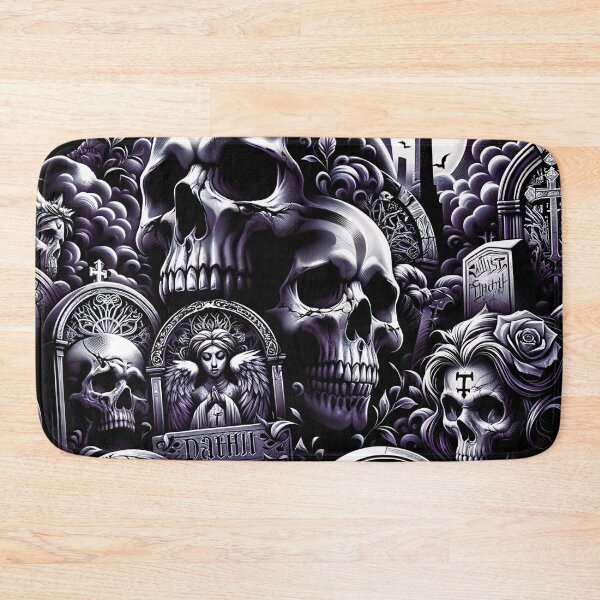 Item preview, Dark Gothic Skull Baroque Macabre Art Print designed and sold by PinUpPizzazz.