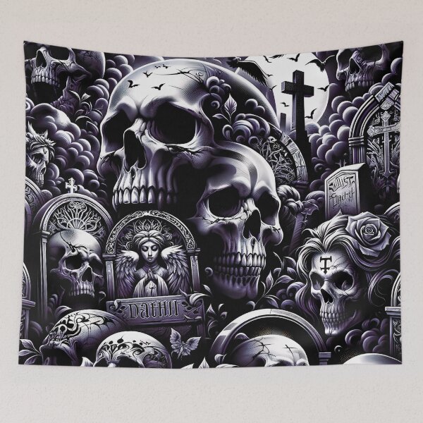Item preview, Dark Gothic Skull Baroque Macabre Art Print designed and sold by PinUpPizzazz.