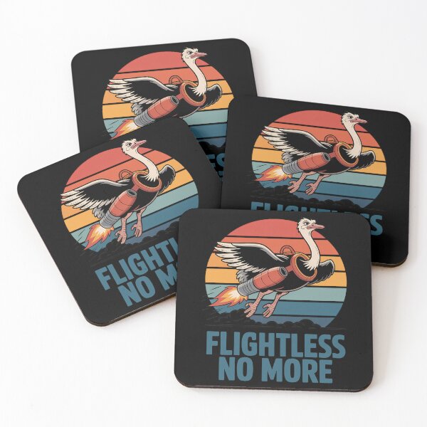 Item preview, Flightless Bird Rocket Ostrich Retro designed and sold by k3rstman1.