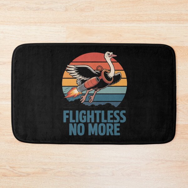 Item preview, Flightless Bird Rocket Ostrich Retro designed and sold by k3rstman1.