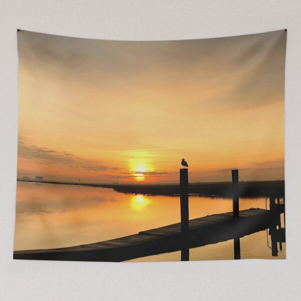 Item preview, Warm Seagull Sunrise on The Bay designed and sold by LeslieMac713.