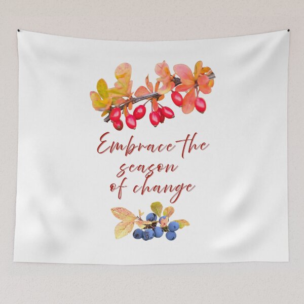 Item preview, Embrace the Season of Change – Autumn design with berries & positive energy designed and sold by Katja LebenFreude.