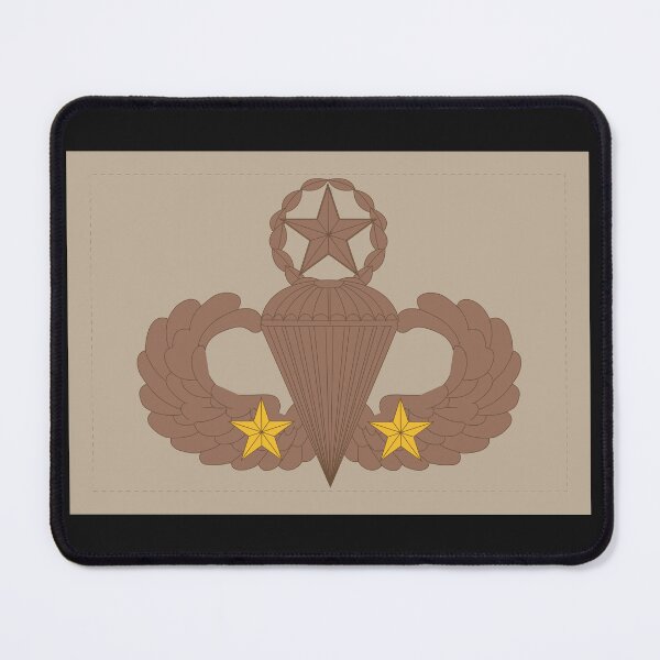 Item preview, Badge - Army - Parachutist - Master - 2 Combat Star - Subdued - Desert X 300 designed and sold by Military Insignia Products.
