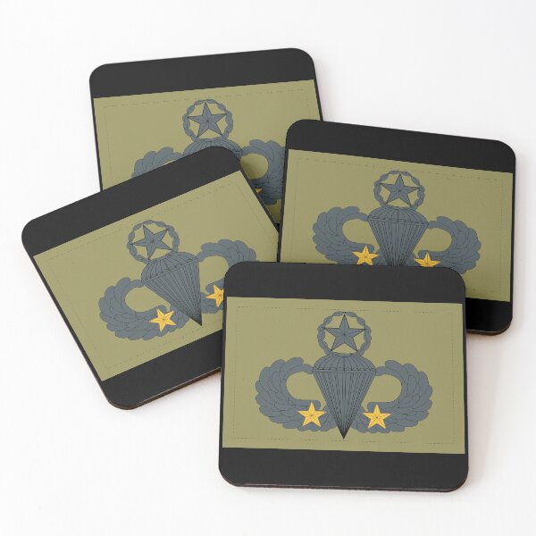 Item preview, Badge - Army - Parachutist - Master - 2 Combat Star - Subdued X 300 designed and sold by Military Insignia Products.