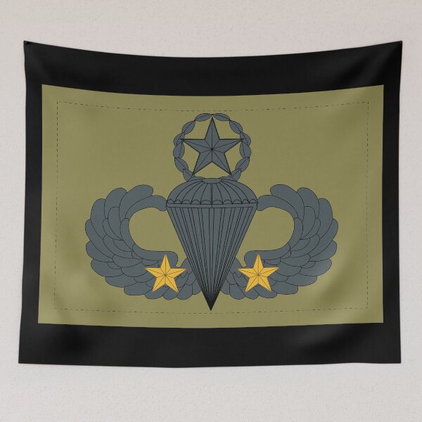 Item preview, Badge - Army - Parachutist - Master - 2 Combat Star - Subdued X 300 designed and sold by Military Insignia Products.