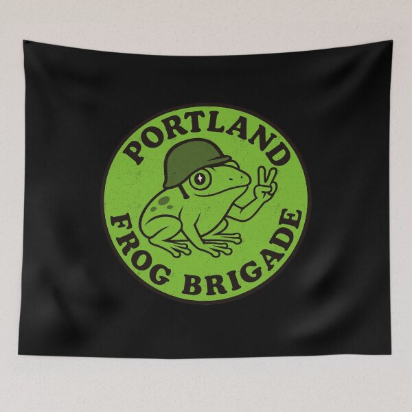 Item preview, Portland Frog Brigade Frogs Together Vintage Strong Oregon designed and sold by FreshVibe Prints.