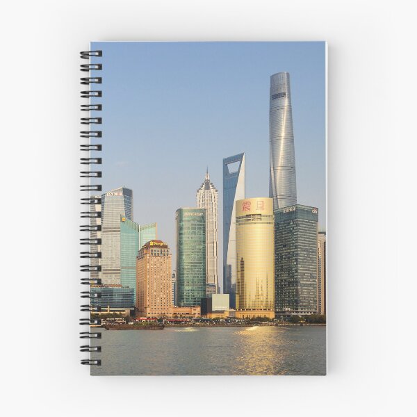 Artikelvorschau, Wunderschöne Aussicht auf die Skyline von Shanghai. Originalfotografie entworfen und verkauft von studio838.