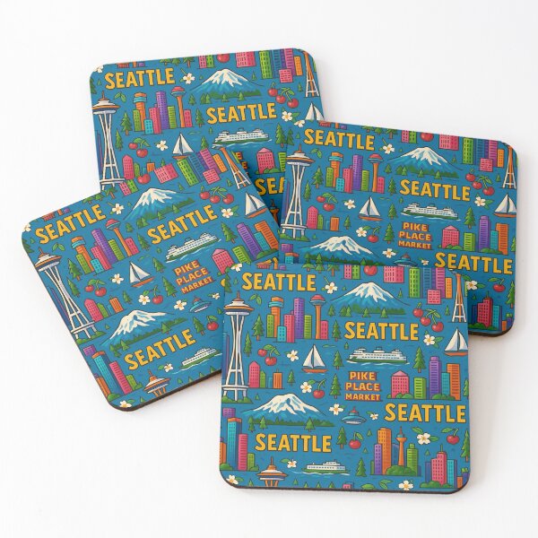 Item preview, Seattle Tourist All-Over Print — Pike Place Edition designed and sold by getpressedshirt.