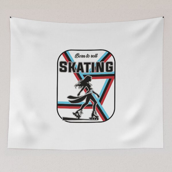 Item preview, Skating Design – Born to Roll designed and sold by RetroMaritalArt.