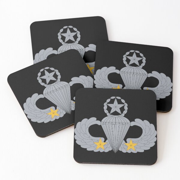 Item preview, Badge - Army - Parachutist - Master - 2 Combat Star X 300 designed and sold by Military Insignia Products.