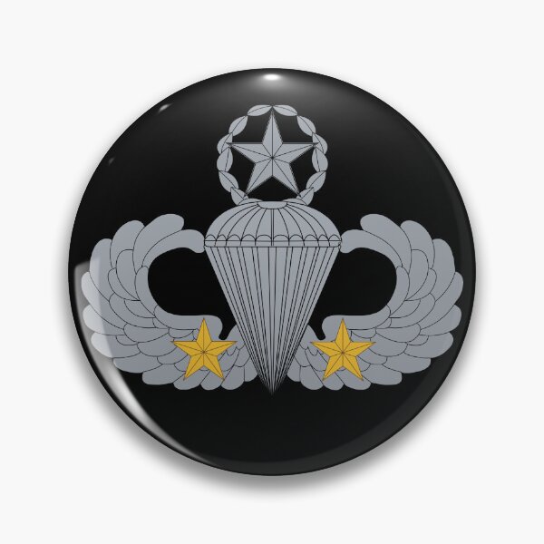 Item preview, Badge - Army - Parachutist - Master - 2 Combat Star X 300 designed and sold by Military Insignia Products.