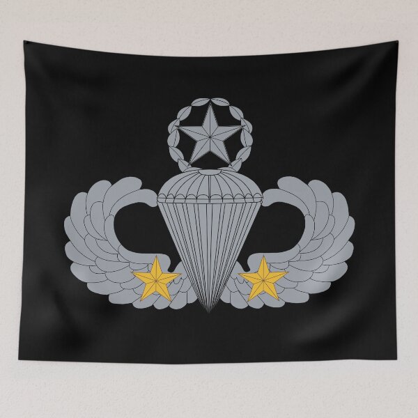 Item preview, Badge - Army - Parachutist - Master - 2 Combat Star X 300 designed and sold by Military Insignia Products.
