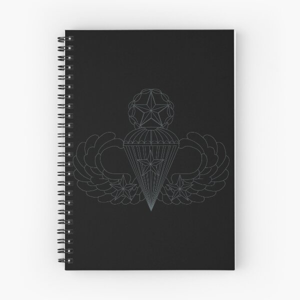Item preview, Badge - Army - Parachutist - Master - 3 Combat Star - Black - Metal X 300 designed and sold by Military Insignia Products.