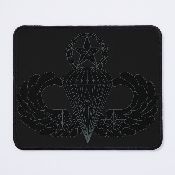 Item preview, Badge - Army - Parachutist - Master - 3 Combat Star - Black - Metal X 300 designed and sold by Military Insignia Products.