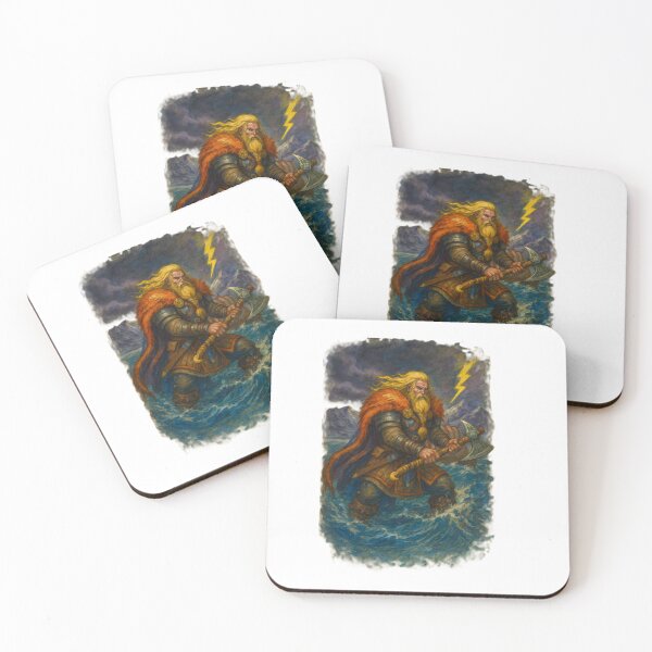 Item preview, Nordic Thunder God – Viking Warrior of the Storm designed and sold by CelticSoulShop.
