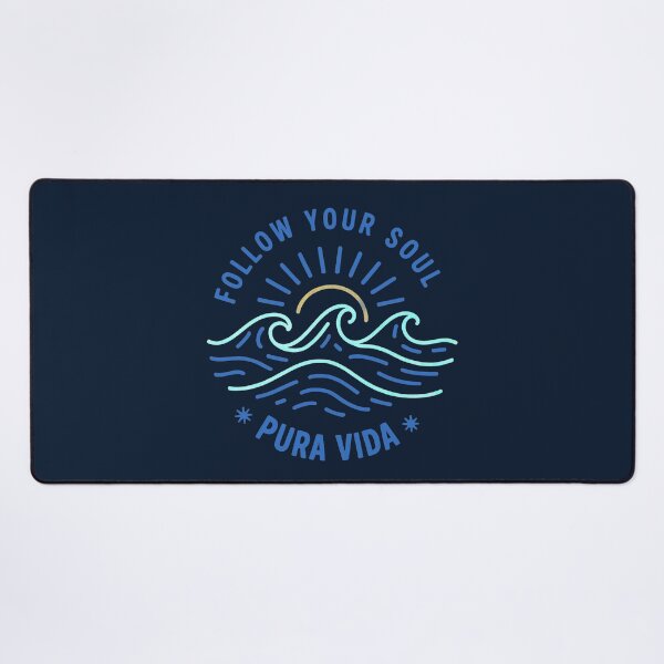 Item preview, FOLLOW YOUR SOUL - PURA VIDA - Line Art Sketch - dark blue Multi-color designed and sold by Big Bang Canvas.