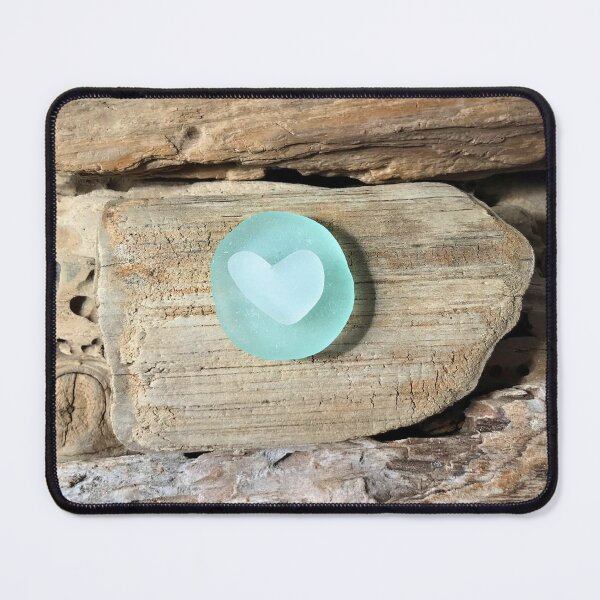 Item preview, Sea Glass Heart on Driftwood designed and sold by LeslieMac713.