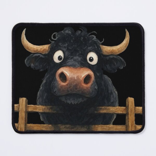 Item preview, Cute Gorgeous Black Bull ' Ferdinand ' BY SHiRLeY MacARTHuR designed and sold by Shirley MacArthur Art.