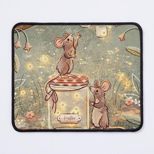 Item preview, Tiny Hunters of Light – Whimsical Mice and Fireflies Illustration designed and sold by TT Design & Creative Studio.