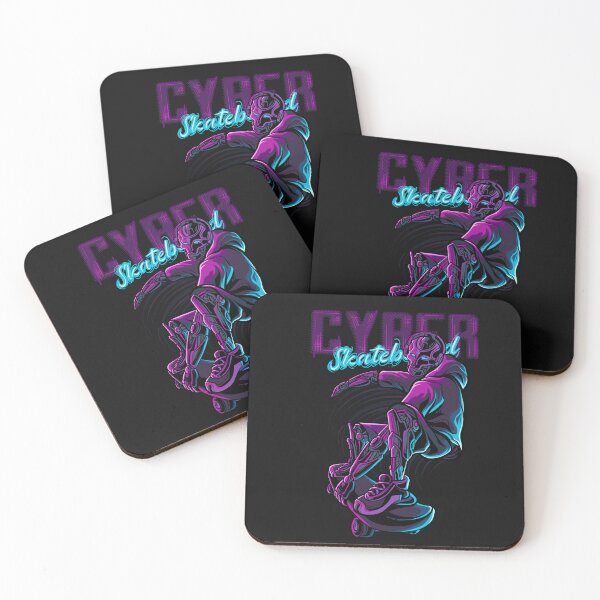 Item preview, Cyber Skater Neon Art – Futuristic Robot Skateboarder Design |T-shirt| Cyberpunk Streetwear & Gift Collection designed and sold by Print-cess.