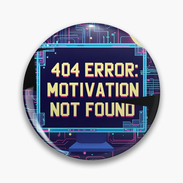 Item preview, Error 404 Motivación no encontrada Diseño Ventana emergente de error clásica con fuente pixelada 5 designed and sold by Neon G.