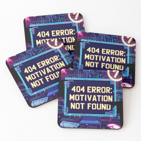 Item preview, 404 Error Motivation Not Found Design Classic error popup with pixelated font 5 designed and sold by Neon G.