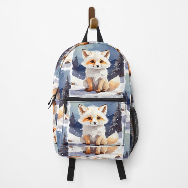 Item preview, fox in winter wonderland, snow, white little fox designed and sold by LiskoDesign.