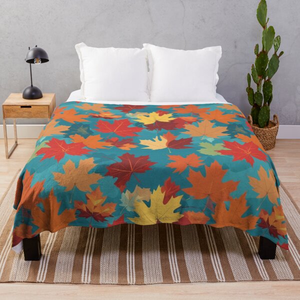 Item preview, Autumn leaf fall. Feel the autumn mood under a warm blanket. designed and sold by Simple Nature Studio.