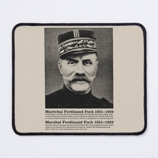 Item preview, Marshal Ferdinand Foch WW1 Allied Commander Infographic designed and sold by MilitaryMart.