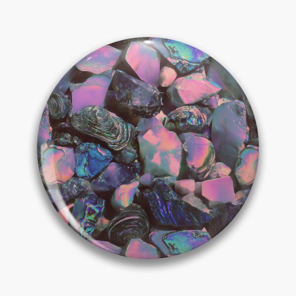 Item preview, Opaline Drift-  Soft iridescent opal stones glow with rainbow light in a dreamy macro geology pattern. designed and sold by dinaaaaaah.