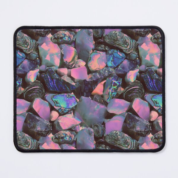Item preview, Opaline Drift- Soft iridescent opal stones glow with rainbow light in a dreamy macro geology pattern. designed and sold by dinaaaaaah.