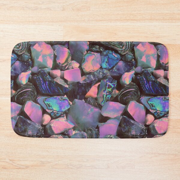 Item preview, Opaline Drift-  Soft iridescent opal stones glow with rainbow light in a dreamy macro geology pattern. designed and sold by dinaaaaaah.