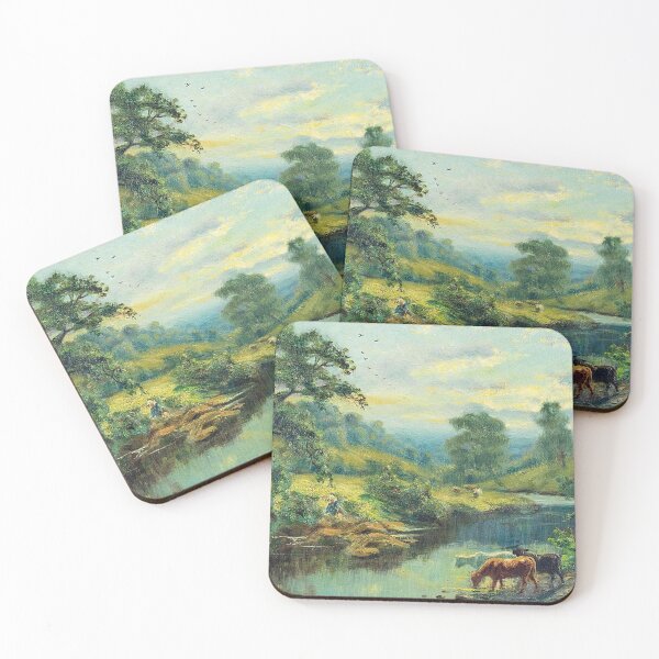 Item preview, Sunset Landscape with Cattle designed and sold by tomorrowsart.