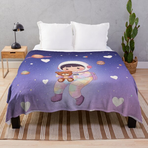 Item preview, Little Astronaut Hugging Teddy – Dreamy Space Adventure Illustration designed and sold by Whimsical Hug.
